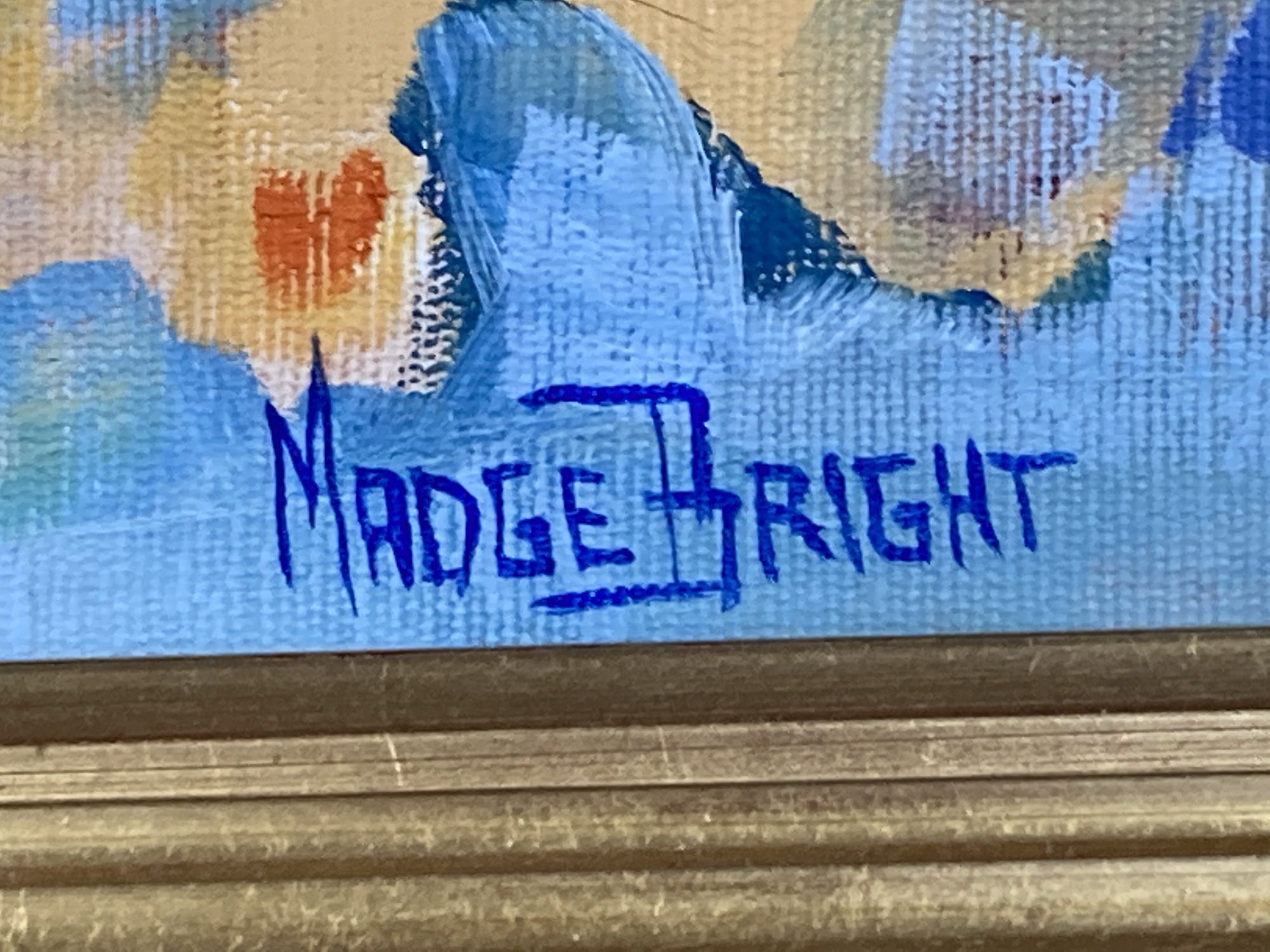 Madge Bright (20th/21st century), Landscape, signed, oil on canvas, 53 x 53cm
